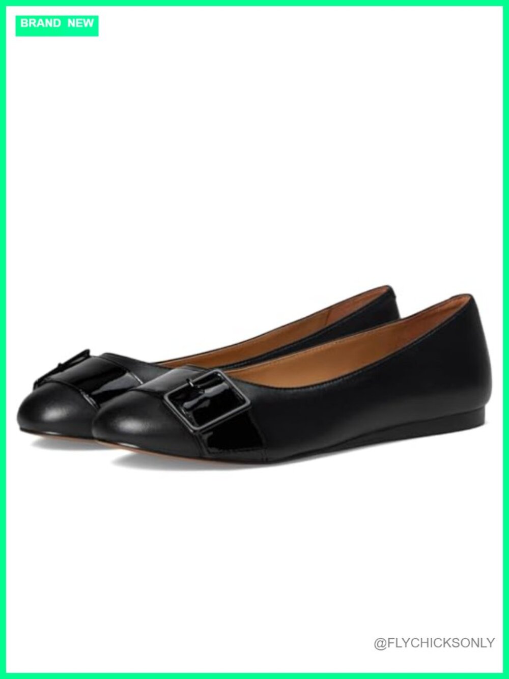 Women's Claire Belted Ballet Flat Leather Slip-On Business Casual Shoe